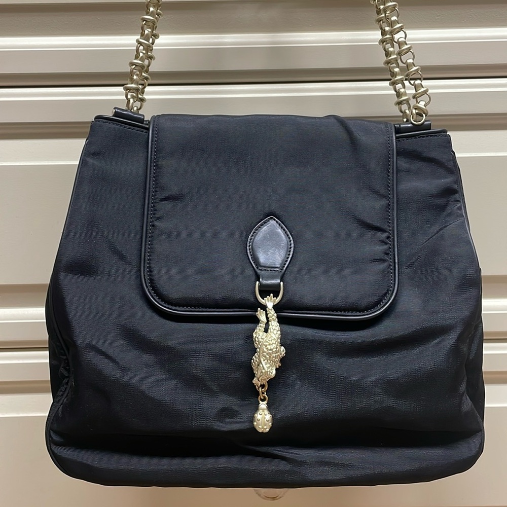 Kiselsteain-Cord black handbag